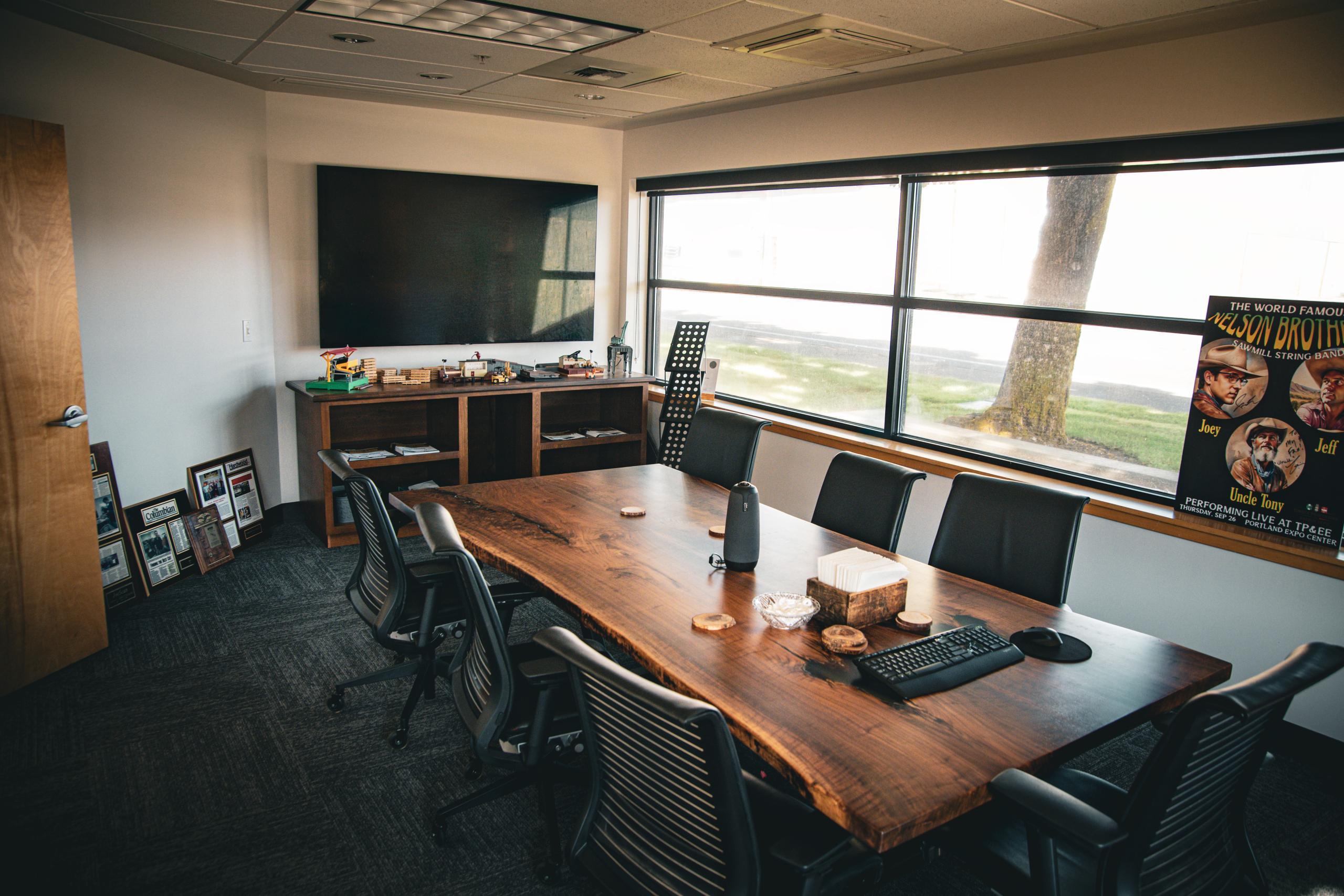 JoeScan-office–Oregon-black-walnut-conference-table